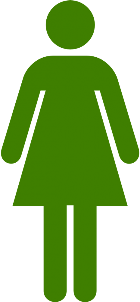 Stick Men And Women Clipart , Png Download - Female Toilet Sign (465x1001), Png Download