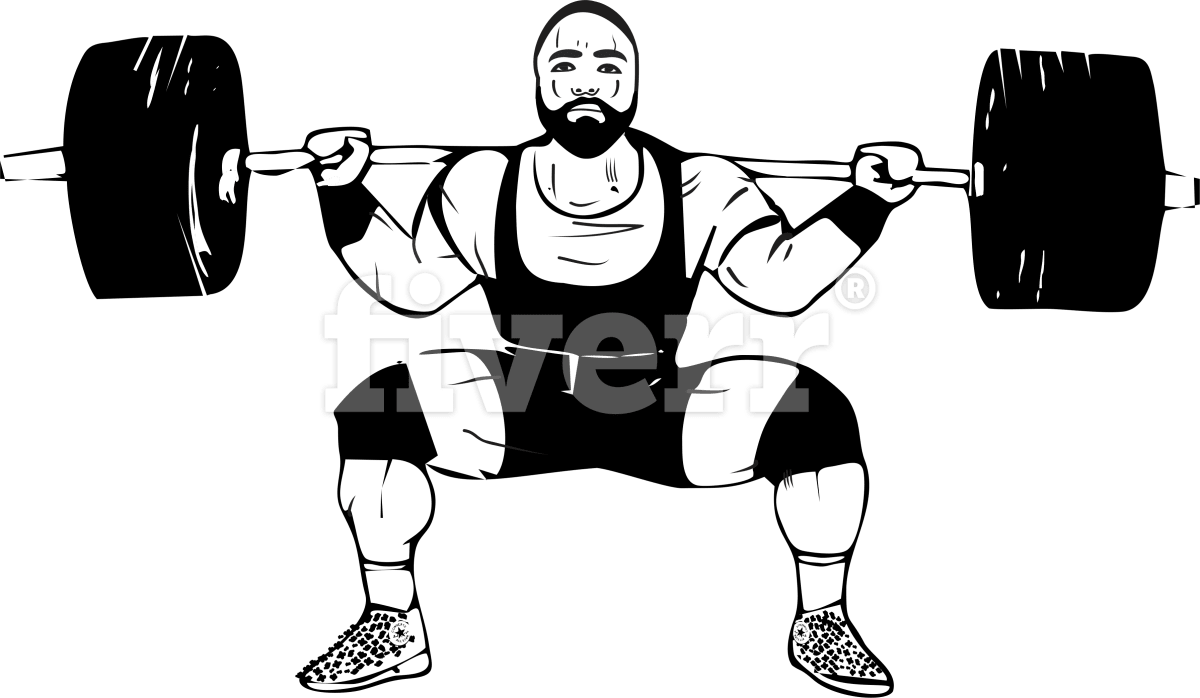 Big Worksample Image - Powerlifting Squat Logo (1200x698), Png Download
