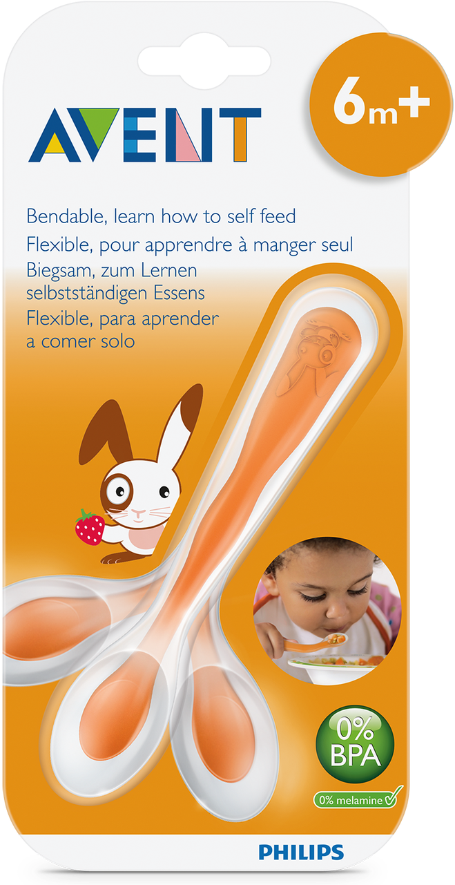 Bendable Learning Spoons 6m - Philips Avent (1280x1280), Png Download