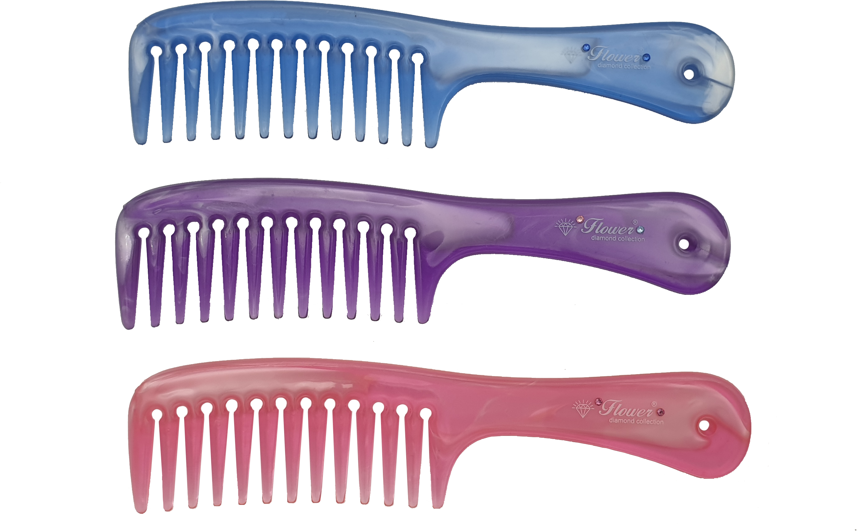 Flower Brush Nas Double Colour Comb With Swarovski - Knife (2932x1767), Png Download