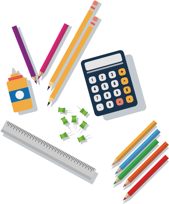 School Supplies Png - School Equipment Vectors Png (800x842), Png Download