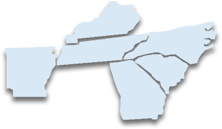 Southeast-states - Illustration (839x500), Png Download