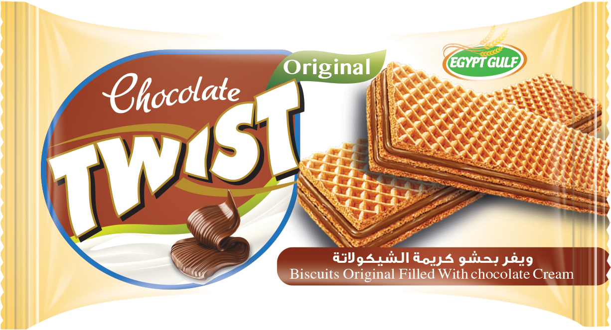 Twist Wafer Biscuit Chocolate (1831x887), Png Download