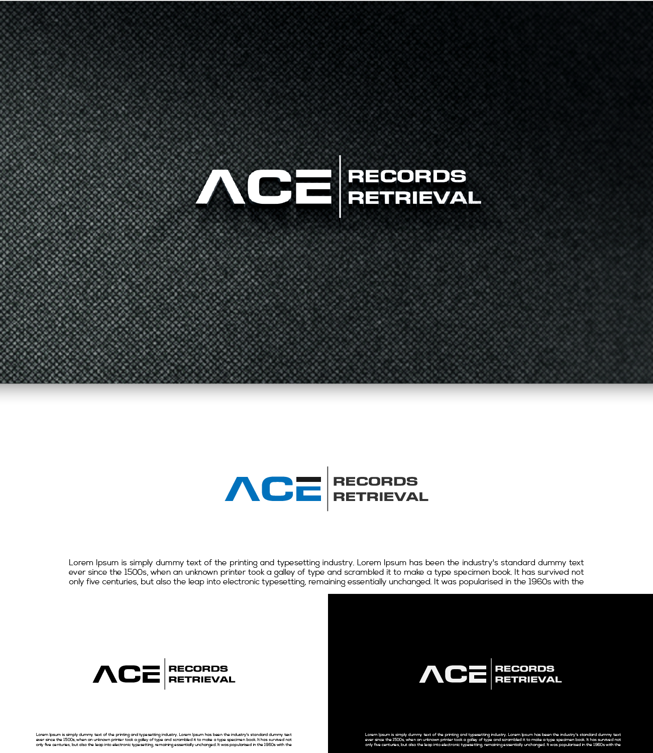 Logo Design By Owsky 2 For Ace Records Retrieval, Llc - Business Card (1300x1500), Png Download