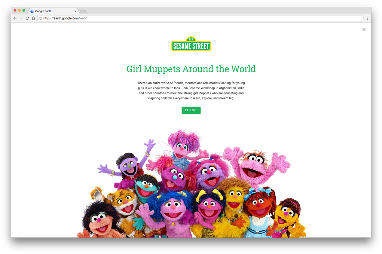 Voyager Culture Sesame1 - Sesame Street Girl Around The World (1500x844), Png Download