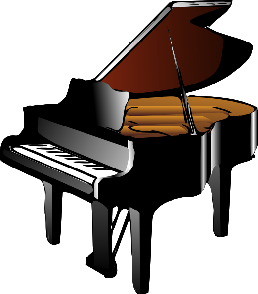 Piano Clip Art At Clker - Yamaha C1x Grand Piano (522x595), Png Download