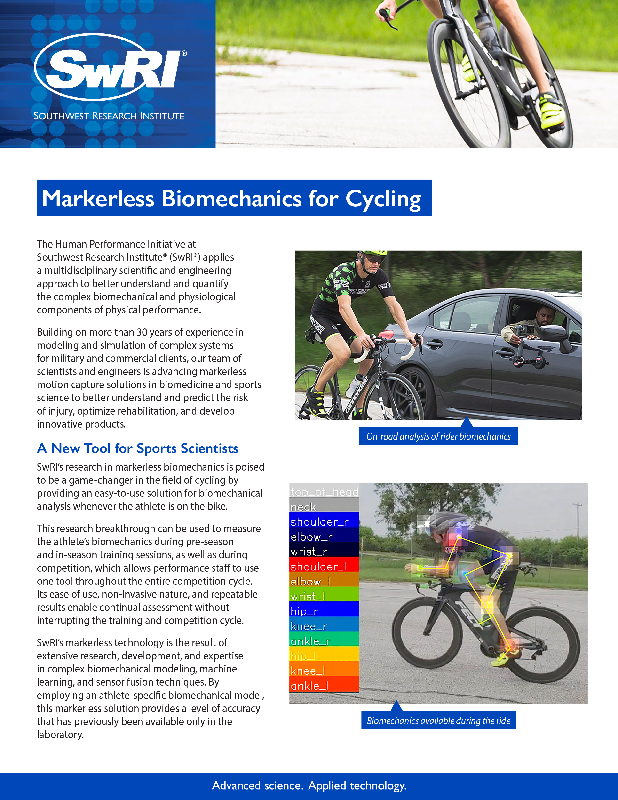 Markerless Biomechanics For Cycling Southwest Research - Hybrid Bicycle (2550x3300), Png Download
