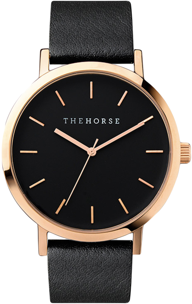 The Original - Horse Black And Gold Watch (869x1067), Png Download