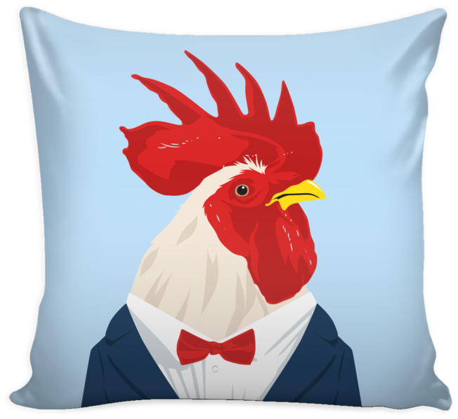 Chicken & Rooster Throw Pillows - Pillow (740x740), Png Download