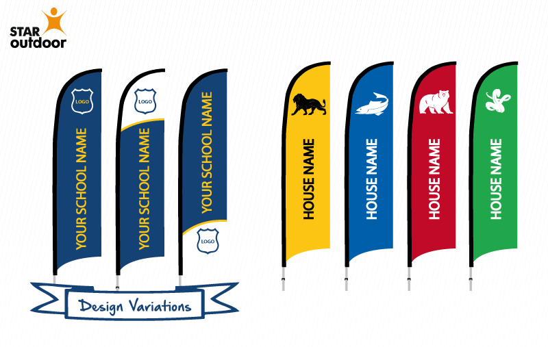 Check Out These Great Flag Banner Sample Designs For - School Sports House Names (800x507), Png Download