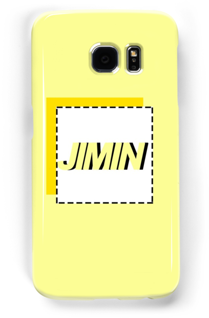 Bts Jimin Yellow Typography - Mobile Phone Case (500x700), Png Download