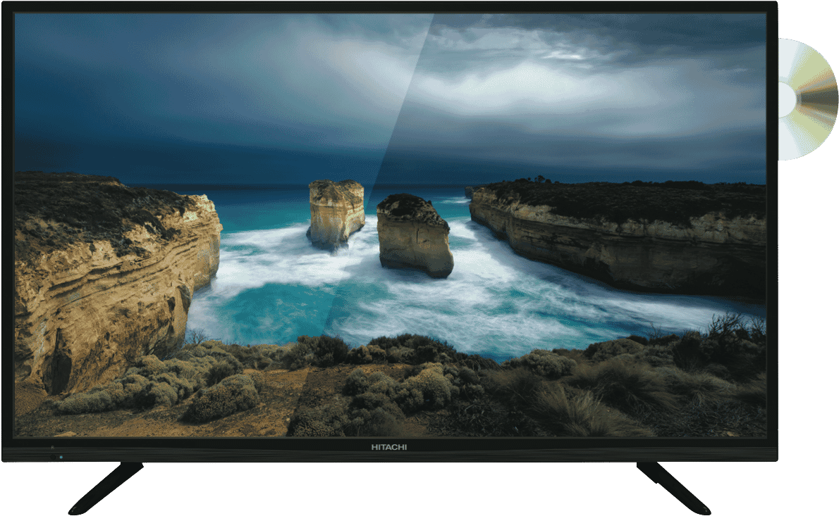 New Hitachi Vzc40fhd5300 40" Fhd Led Lcd Tv Dvd Combo - Great Ocean Road (1200x743), Png Download