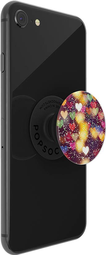 Glitter Bokeh Hearts - Smartphone (522x1000), Png Download