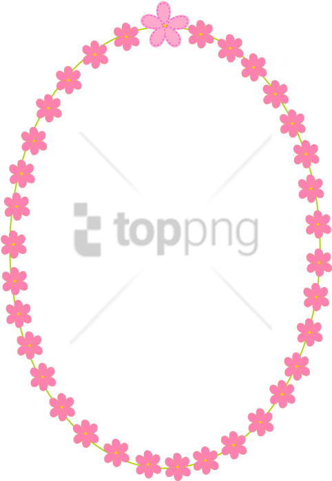 White And Pink Floral Borders (481x704), Png Download