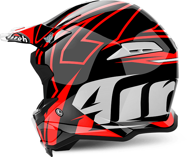 Airoh Terminator Open Vision Shock Red From Shop - Airoh Terminator 2.1 (640x640), Png Download