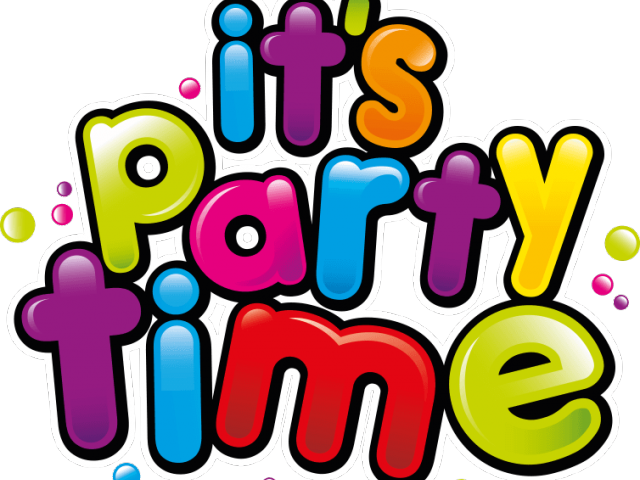 Swimming Clipart Birthday Party - Party Time Clip Art (640x480), Png Download