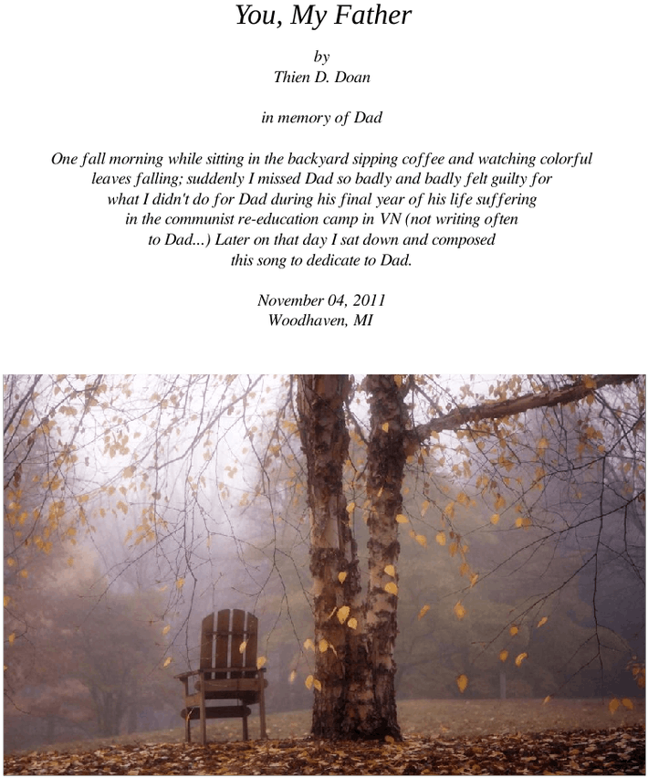 You, My Father - Осень Ноябрь Дождь (850x1100), Png Download