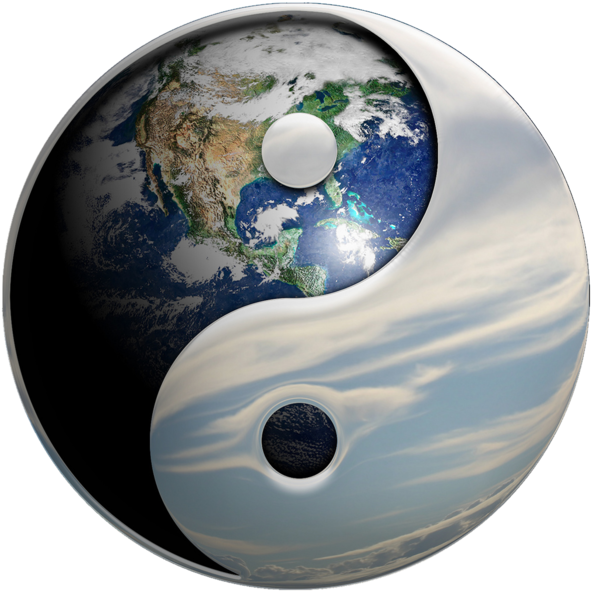File - Earth Dao - Yin-yang - Yin And Yang World (600x600), Png Download