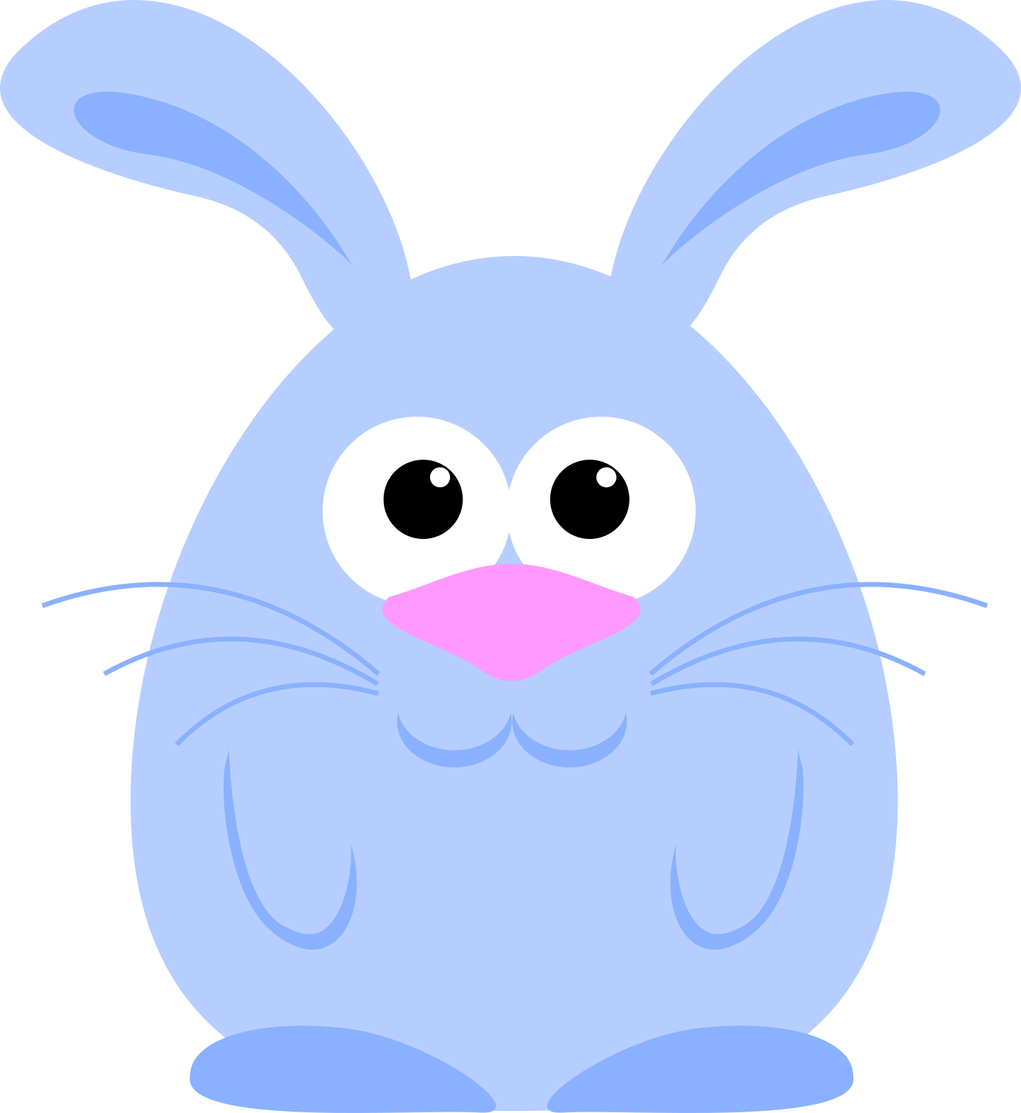Rabbit Silhouette - Domestic Rabbit (1479x1613), Png Download