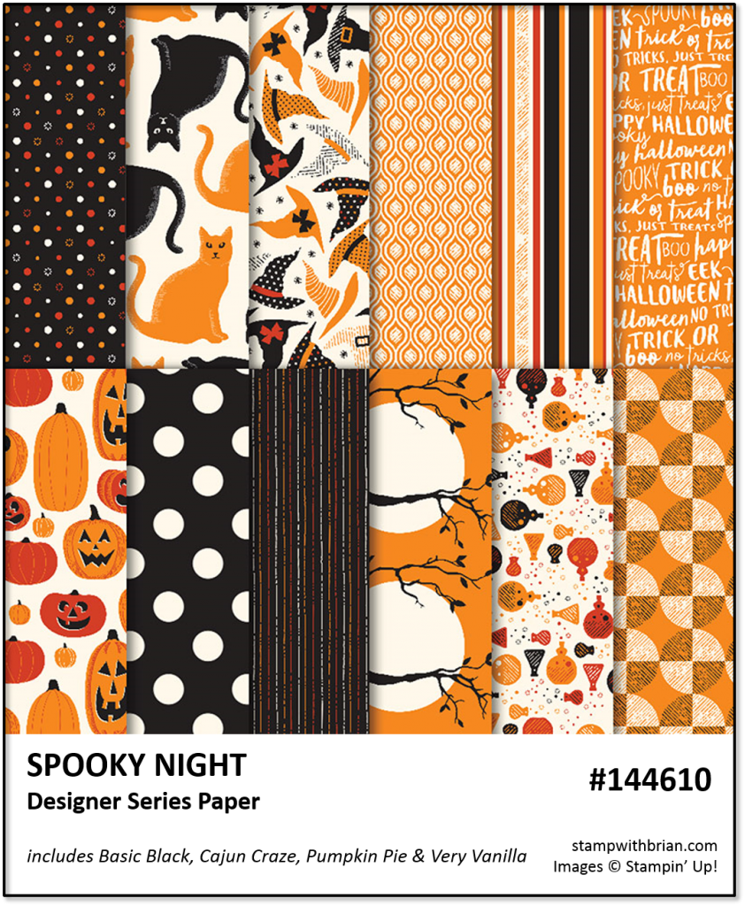 Spooky Night, Stampin' Up , Brian King - Stampin Up Spooky Night Dsp (842x1024), Png Download