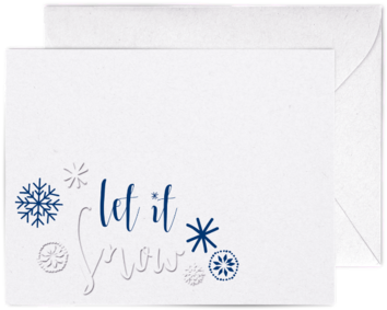 Let It Snow A2 Letterpress Cards - Envelope (575x575), Png Download