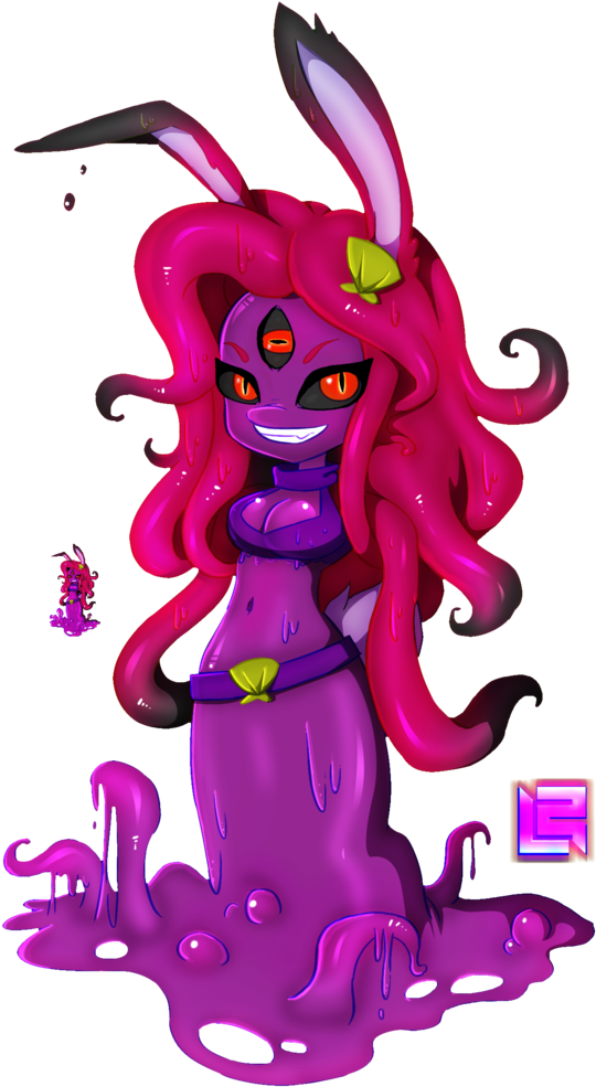 Slime Bunny By Blisschild1 On Newgrounds - Cartoon (589x1038), Png Download