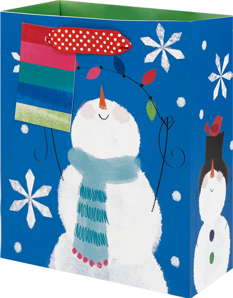 Let It Snow Small Bag - Snowman (1000x1000), Png Download