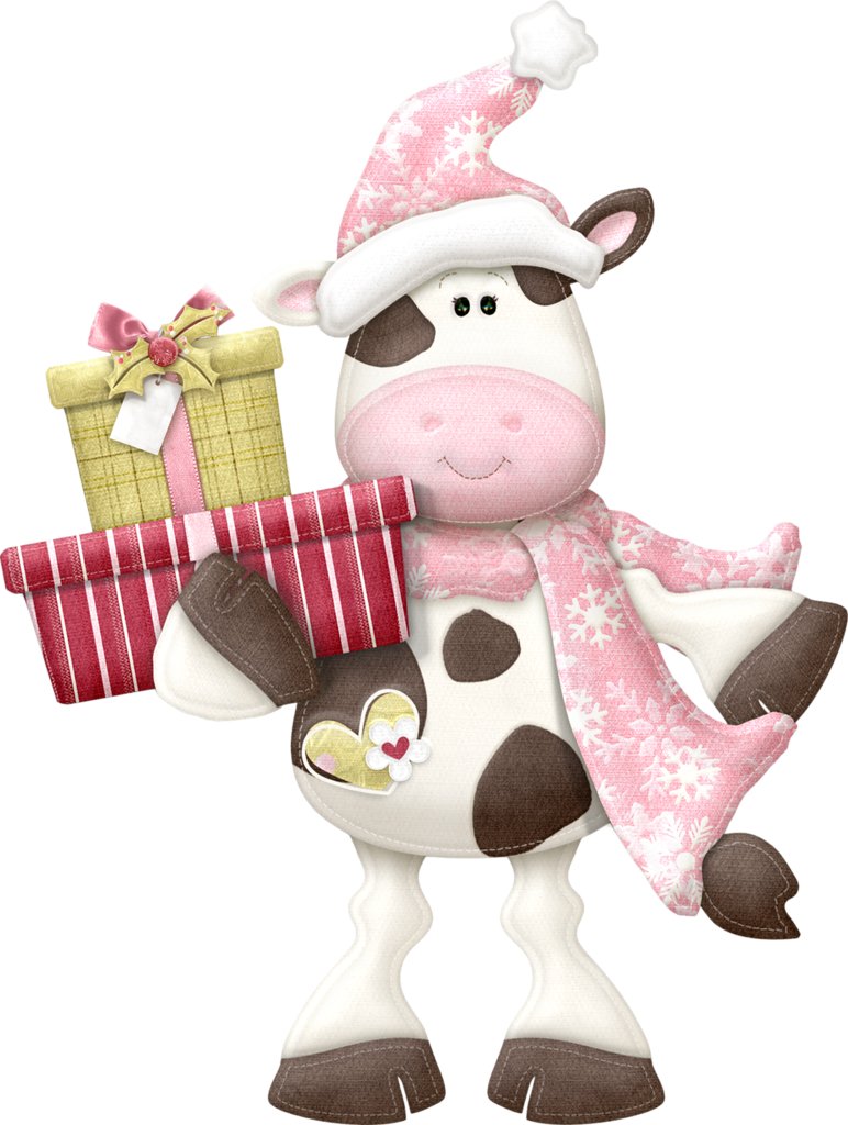 Фотки Cow Clipart, Christmas Clipart, Christmas Printables, - Christmas Day (772x1024), Png Download