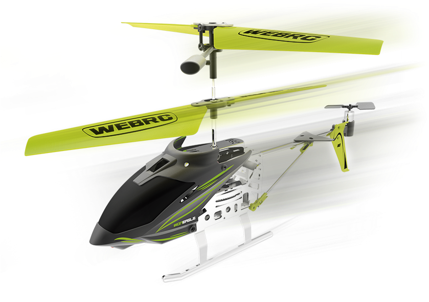 Webrc Iron Eagle Rc Helicopter In Action - Helicopter Rotor (859x605), Png Download
