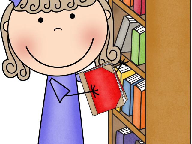 Library Clipart Library Aide - Using Shelf Marker Clipart (640x480), Png Download