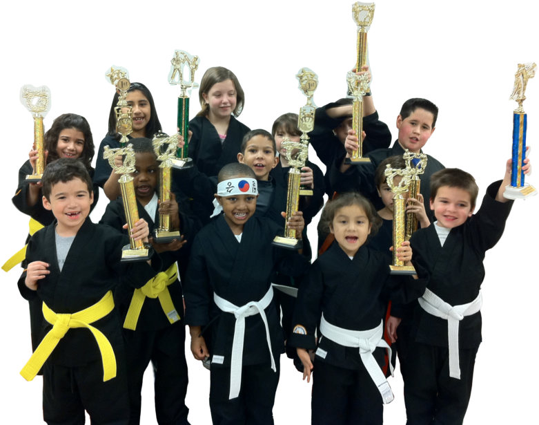 Kids Winning Trophies (800x625), Png Download