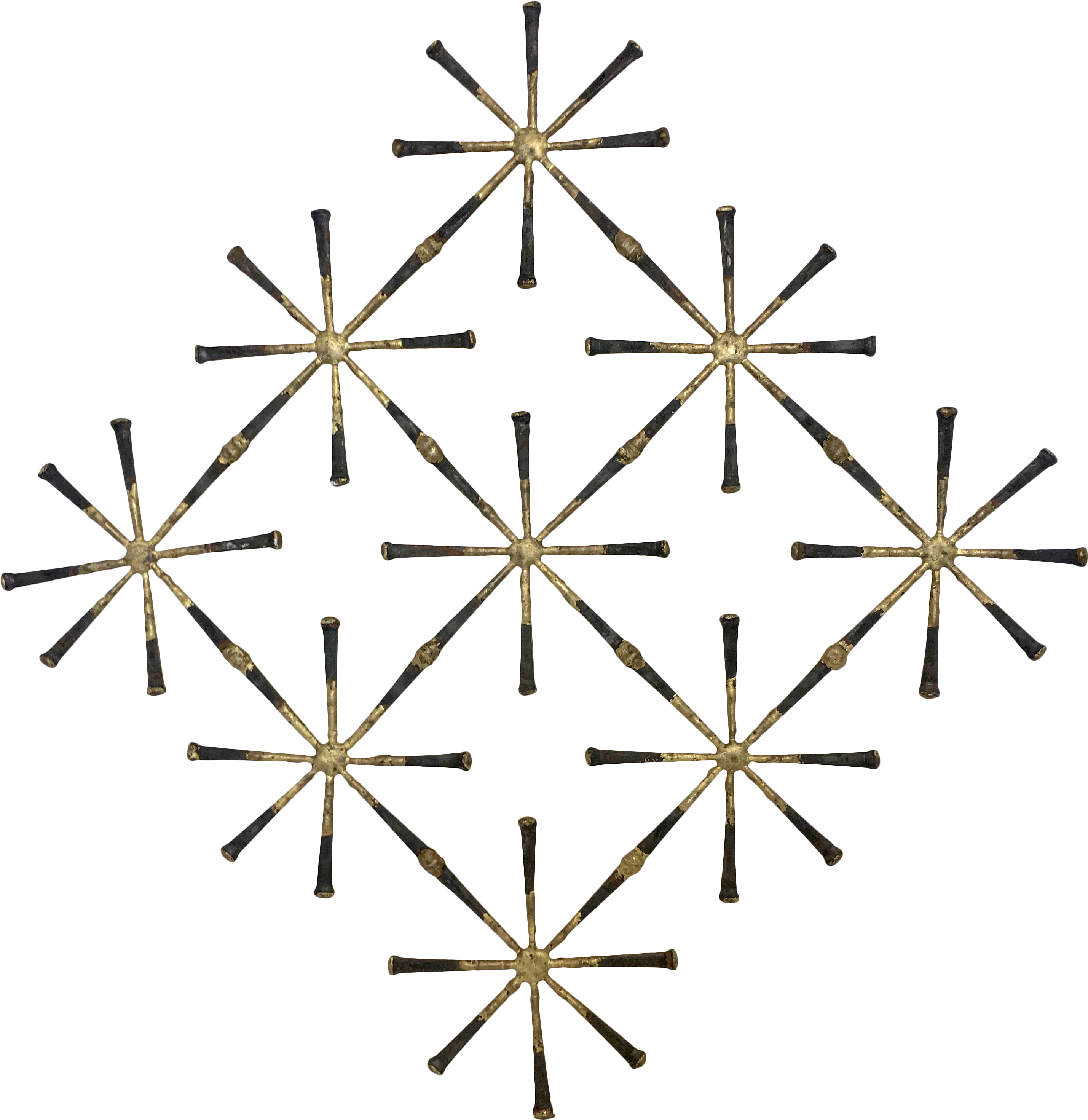 Vintage Metal Nail Wall Sculpture On Chairish - Triangle (3174x3268), Png Download