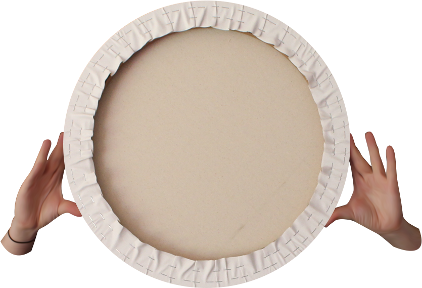 Round Blank Canvas Outside The Square 50cm - Round Canvas 100 Cm (1000x1000), Png Download