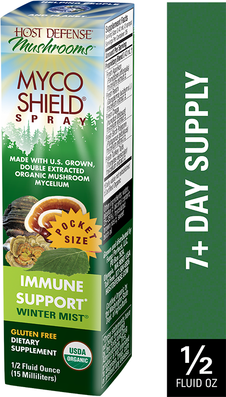 Mycoshield® Winter Mist® Spray - Fungi Perfecti Host Defense Mycoshield Spray (1000x1000), Png Download