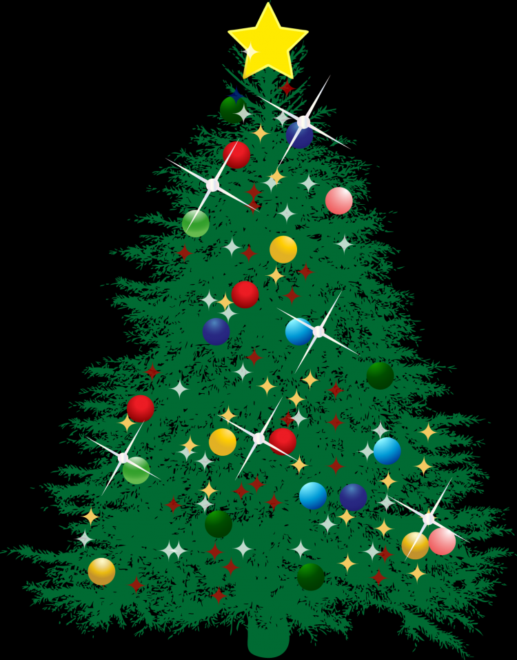 Free Vector Christmas Gift Free Vector Pack - Christmas Tree (750x957), Png Download
