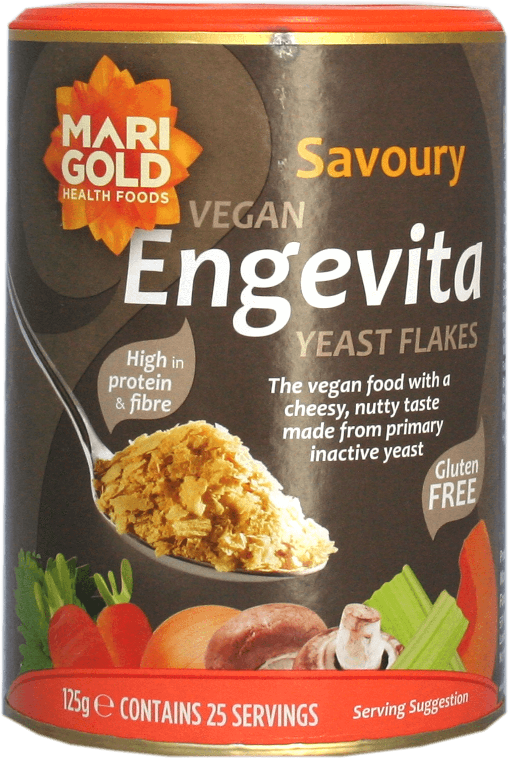 B12 Nutritional Yeast Uk - Engevita Yeast Flakes B12 (2000x2000), Png Download