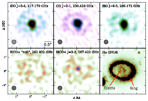 The Alma 217, 230 And 267\,ghz Images, Along With A - Circle (842x595), Png Download