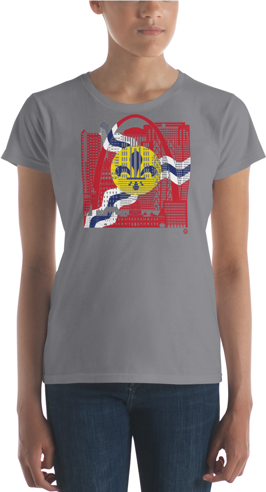 Louis Squared" Women's Short Sleeve T-shirt - T-shirt (1000x1000), Png Download