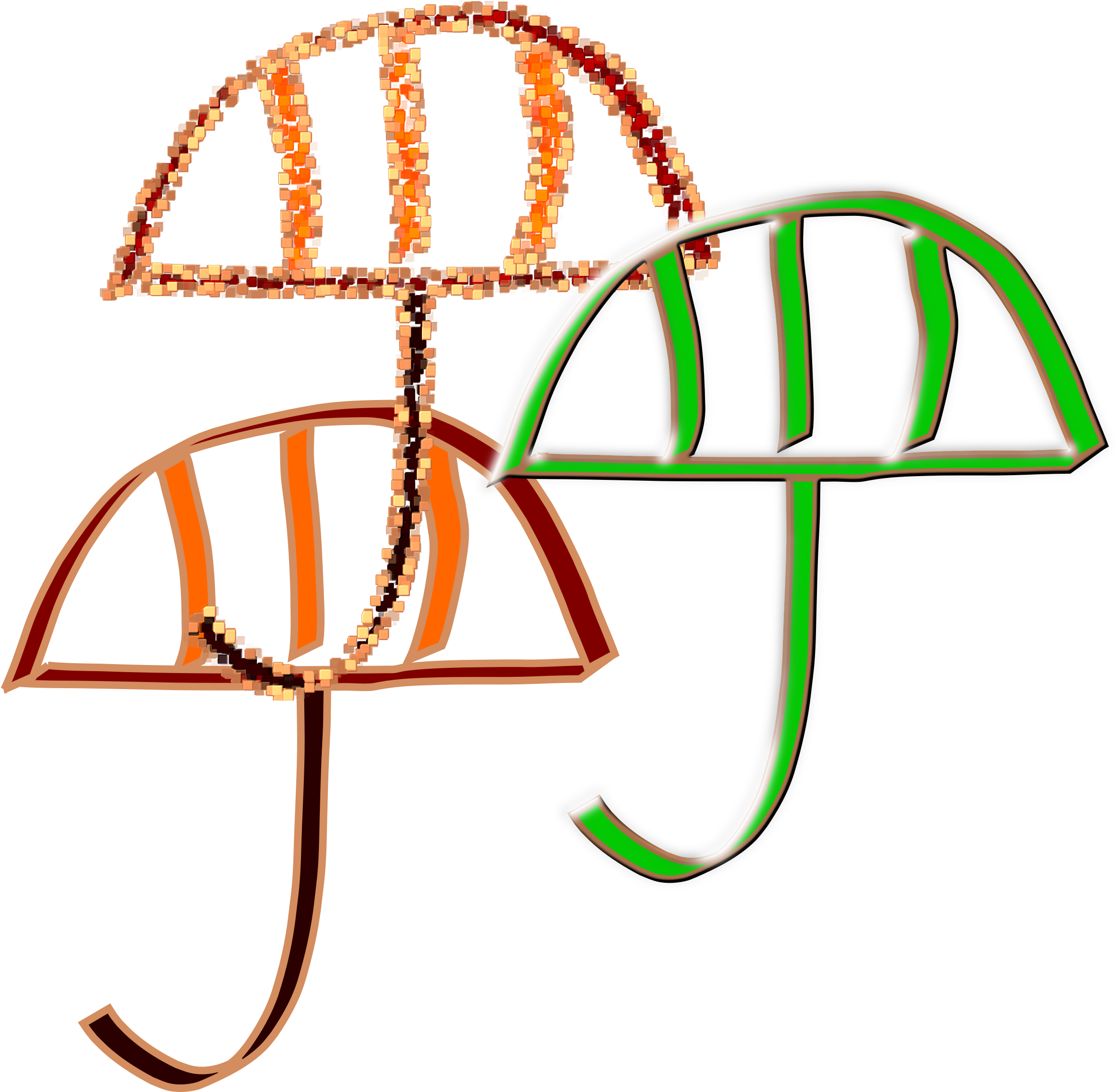 This Free Icons Png Design Of 3 Umbrellas (2400x2364), Png Download