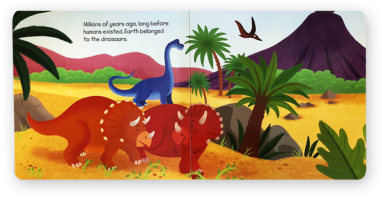 Little Hippo Dinosaurs Children's Book - Valley Of The Dinosaurs Mantle (816x446), Png Download