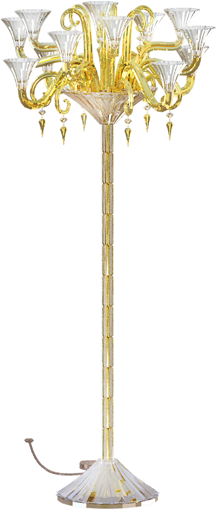 Mille Nuits Gold Mille Nuit 12l Gold Floor Candelabra - Tree (1000x1000), Png Download