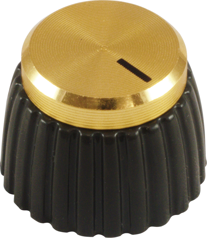 Marshall, Brown, Gold Cap, Set Screw, Single Image - Marshall Knobs (697x800), Png Download