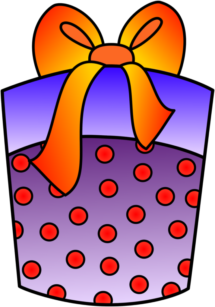 Gift Clipart Orange - Clip Art (728x1024), Png Download