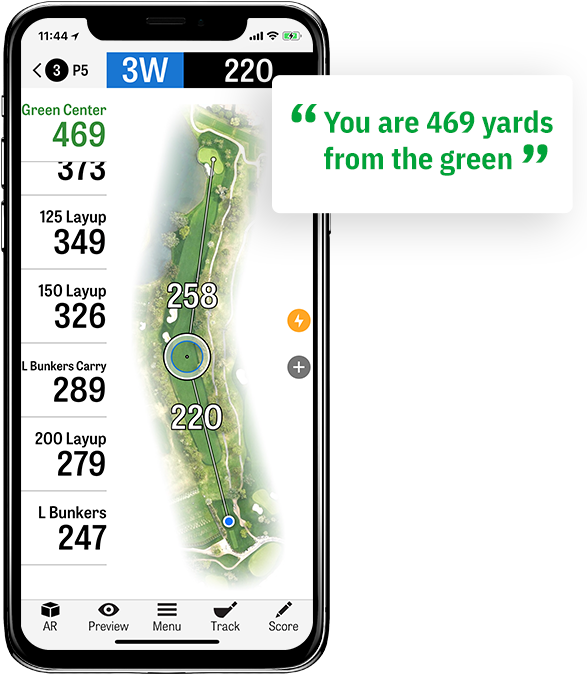 Golfshot App - Mobile Phone (600x684), Png Download