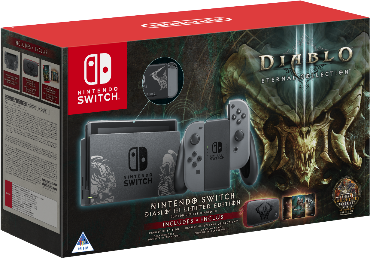 Travis Strikes Again - Nintendo Switch Diablo Limited Edition (1396x1371), Png Download