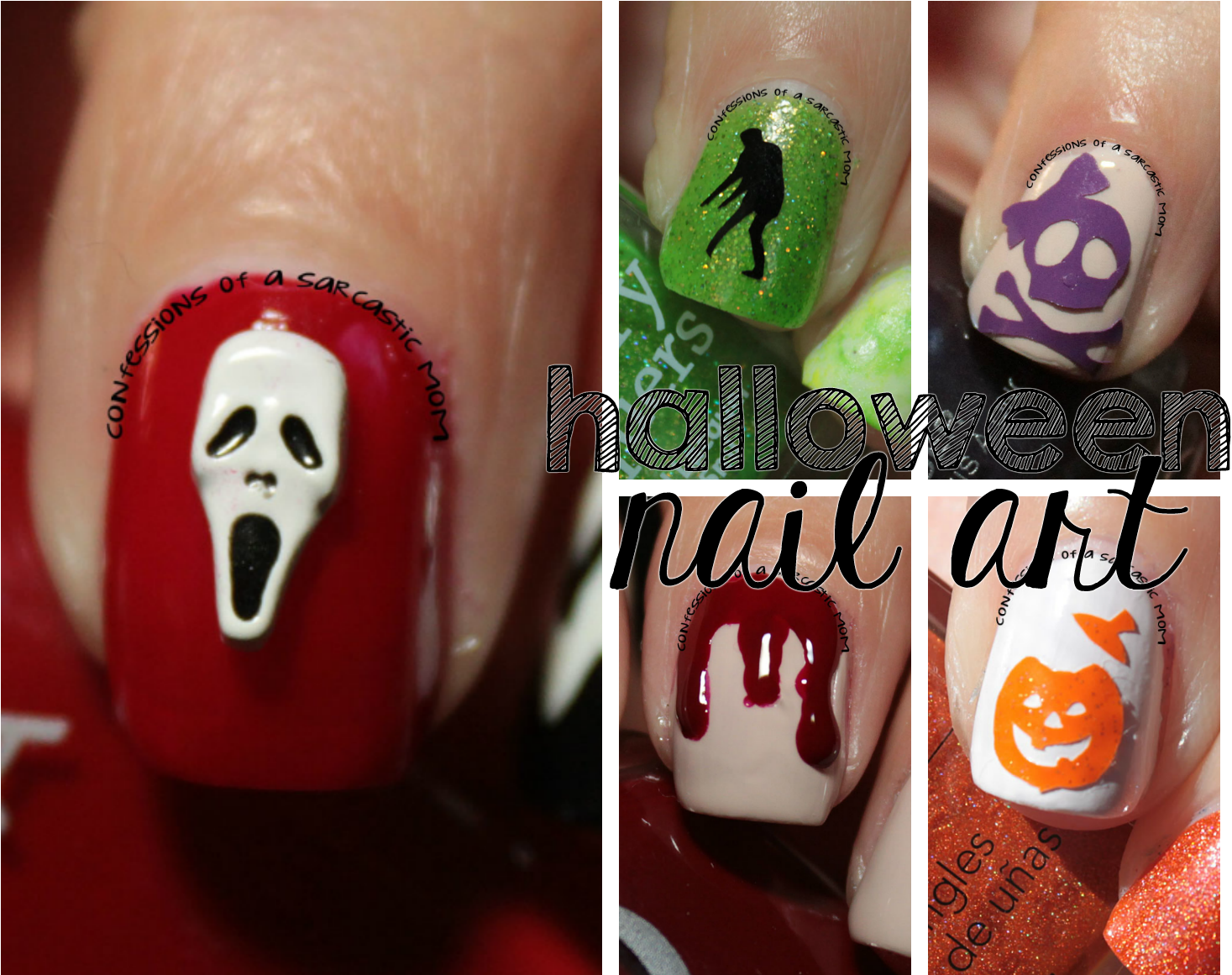 Forgotten Halloween Nail Art From - Nail Polish (1492x1200), Png Download
