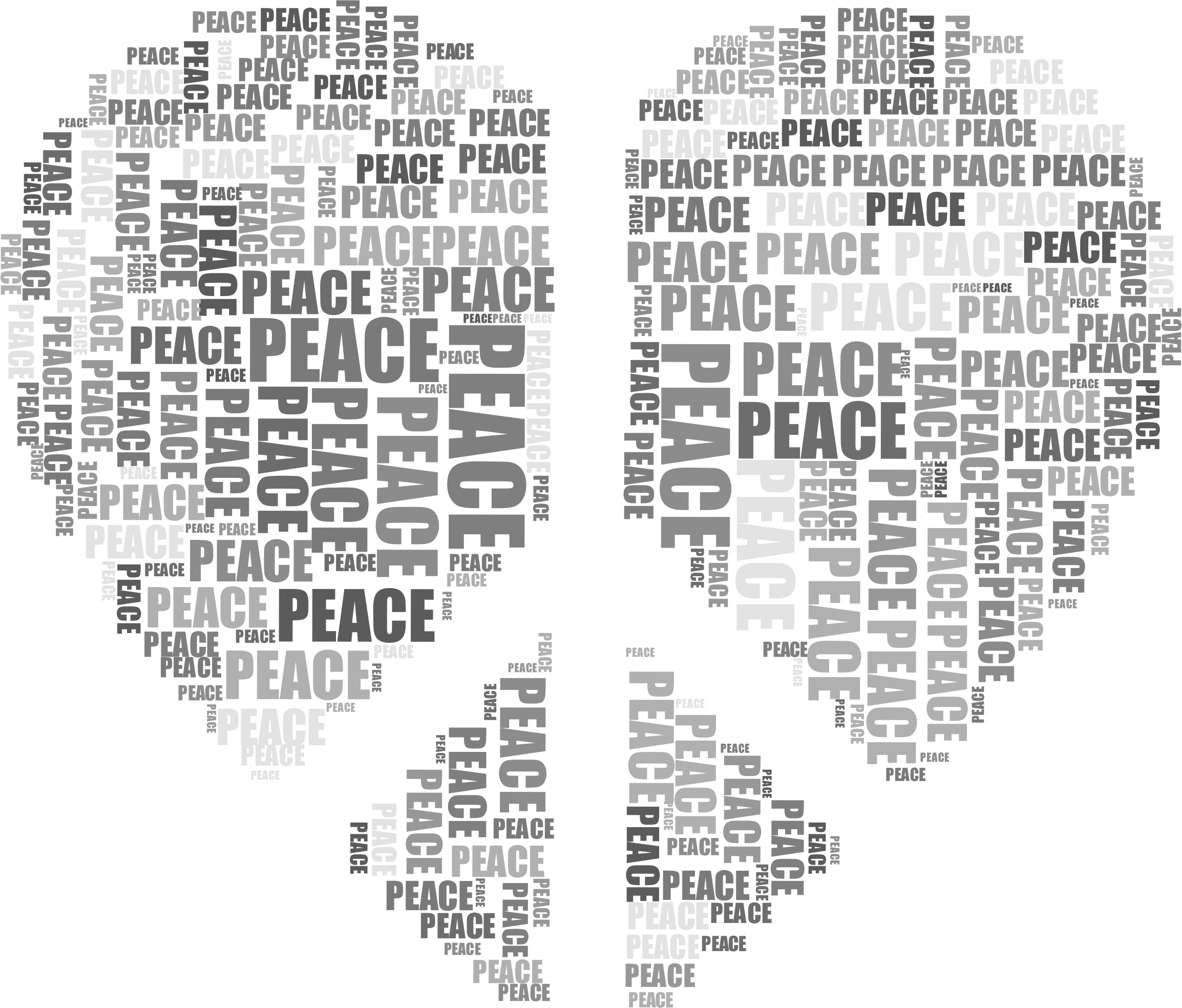 Clipart Heart Mark Iii Cloud Grayscale Big - Monochrome (2308x1968), Png Download