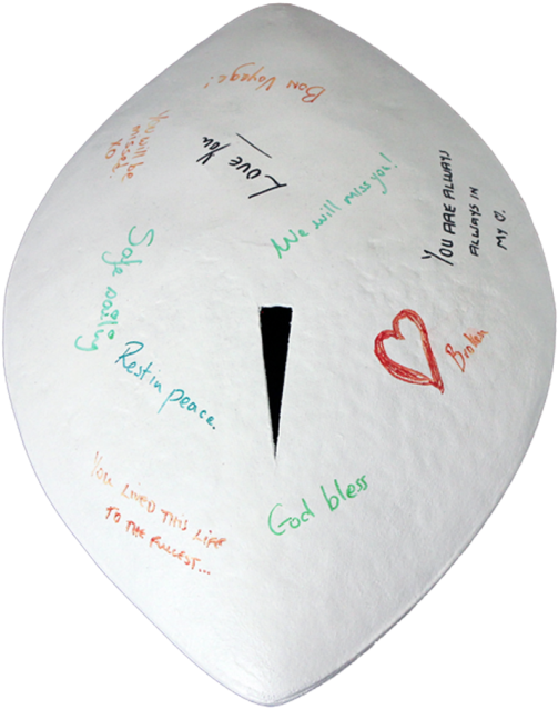 Memento Shown Personalized With Written Messages - Triangle (632x768), Png Download