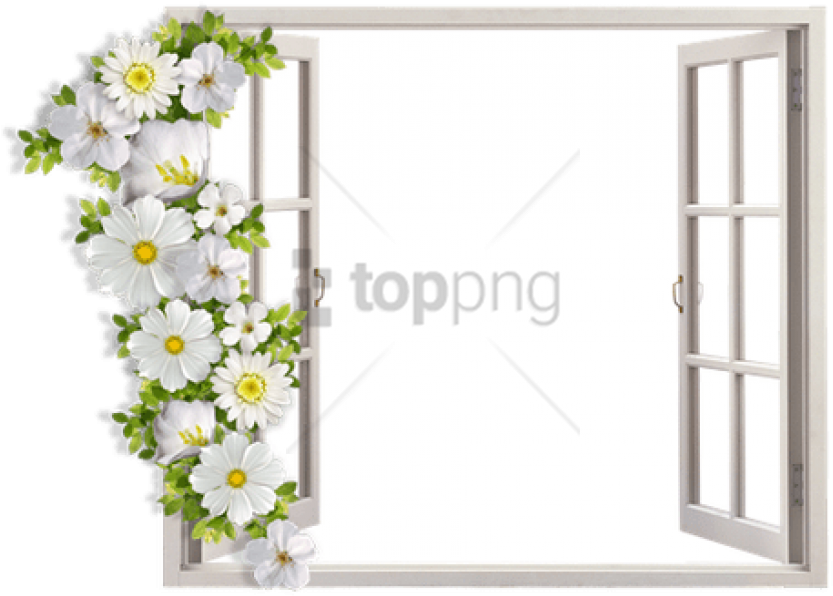 Free Png Spring Border Png Png Image With Transparent - Frame Flower Spring Transparent (850x638), Png Download