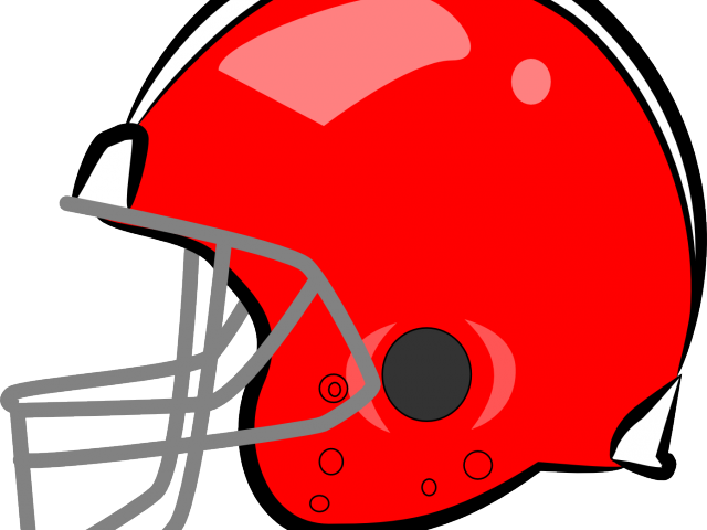 Helmet Clipart Black And White - Red Football Helmet Clip Art (640x480), Png Download
